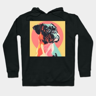 70s Boxer Vibes: Pastel Pup Parade Hoodie